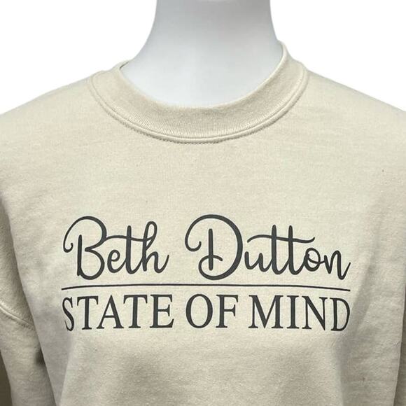 Beth Dutton State of Mind Womens Medium Yellowstone Long Sleeve Sweatshirt - Picture 1 of 6
